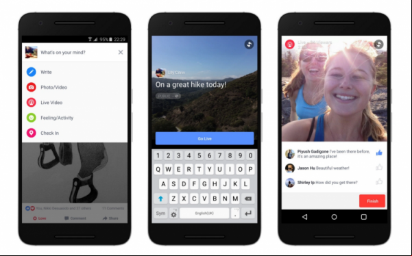 pantallazos de Facebook Live
