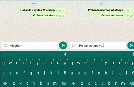 whatsapp negritas