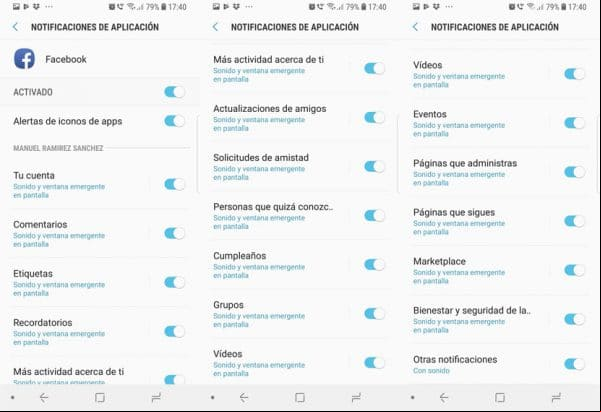 App de Facebook ofrece soporte a los canales de notificación de Android