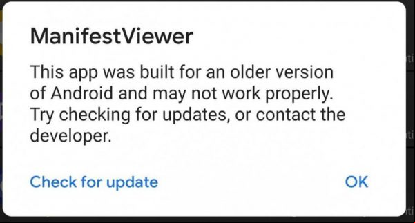 Android Q mostrará un aviso cada vez que abras una app antigua