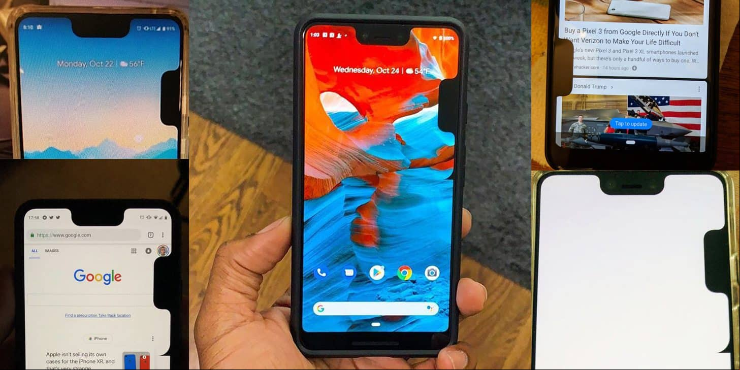Error del Pixel 3 XL muestra una segunda muesca al costado del teléfono