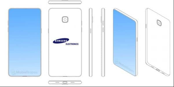 Filtrado patente que muestra un Samsung con una pantalla infinita