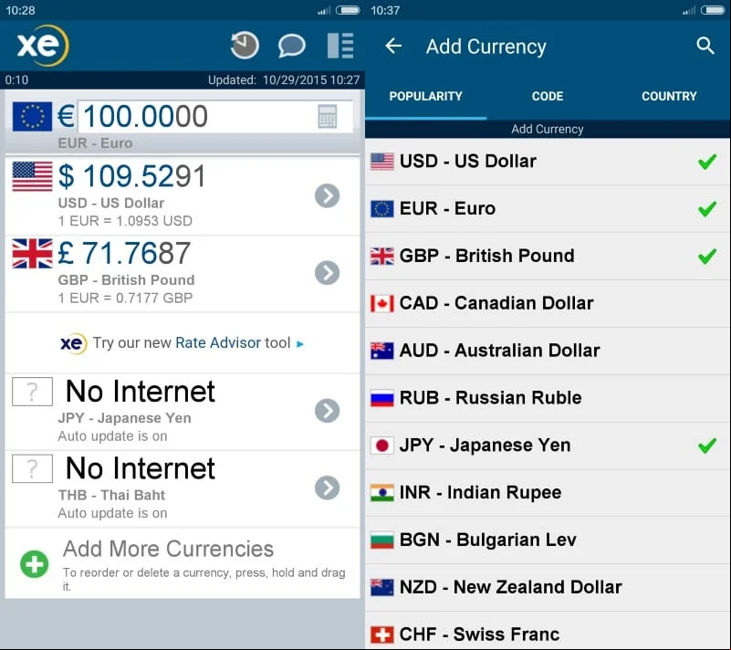 XE Currency Converter