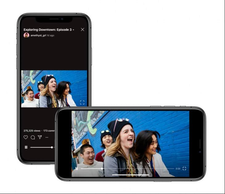IGTV de Instagram agrega soporte para vídeos de paisajes
