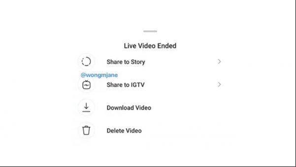 Instagram está probando una nueva opción para volver a compartir vídeos en vivo en IGTV