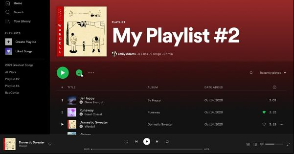 Spotify reproductor web