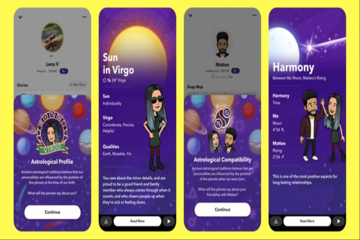 Snapchat lanza nueva función de astrología